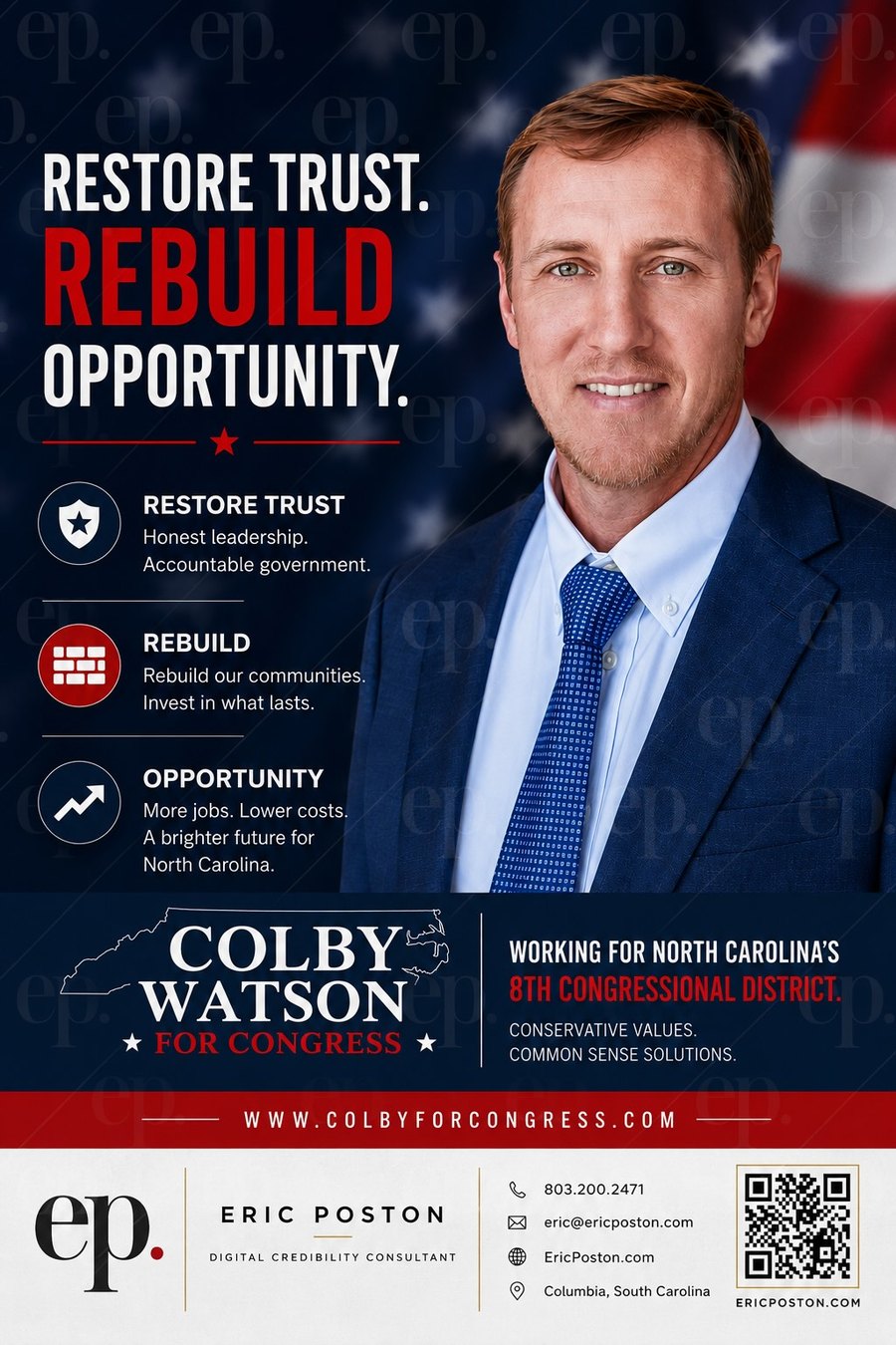Representative campaign digital presence and visual credibility sample